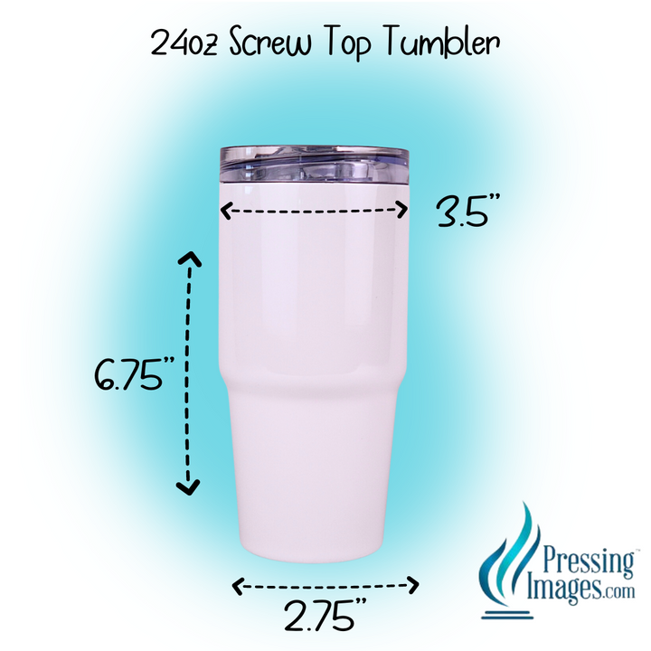 White Screw top Sublimation Tumblers