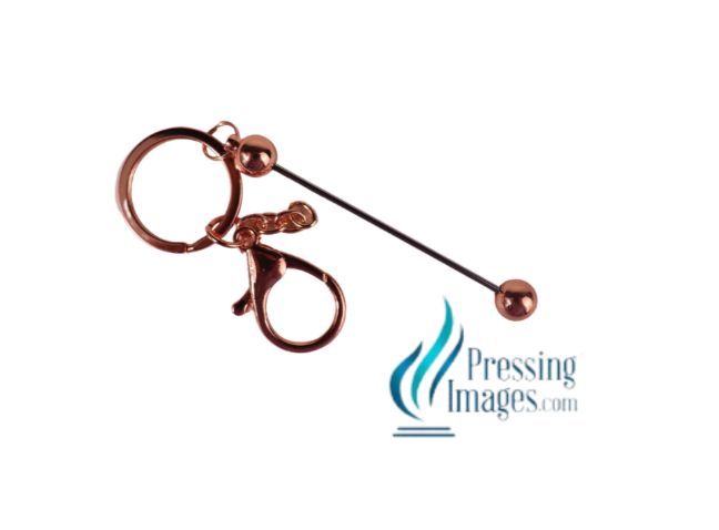 BD 057 Rose Gold Beadable Keychain