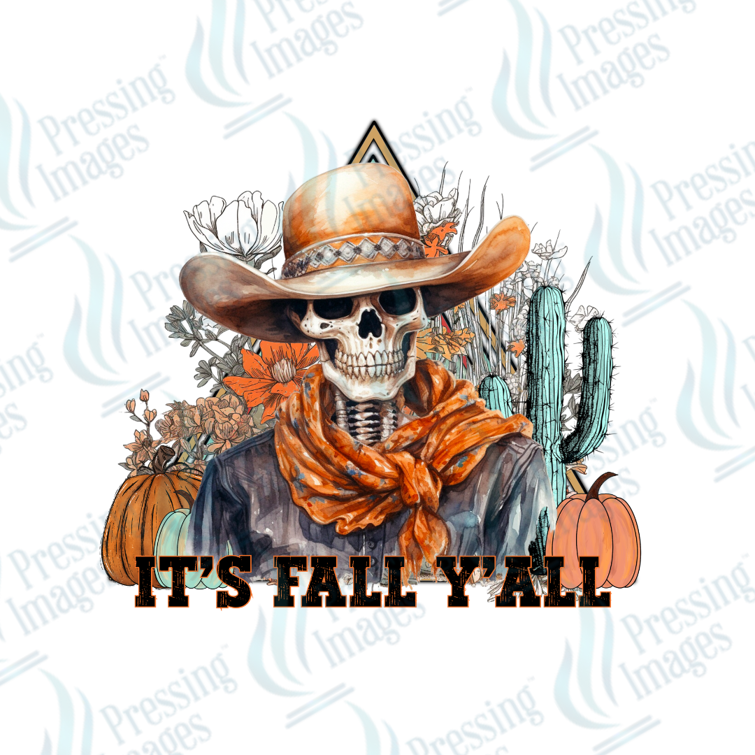 Decal 2018 Skull Fall Cowboy