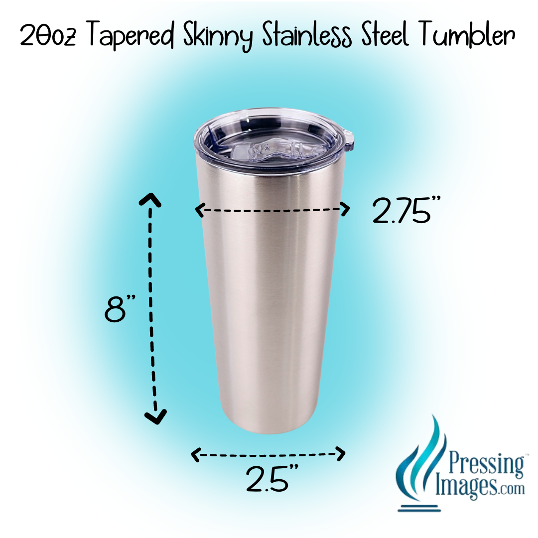 20oz tapered skinny stainless Tumbler (copper lined) - 220003