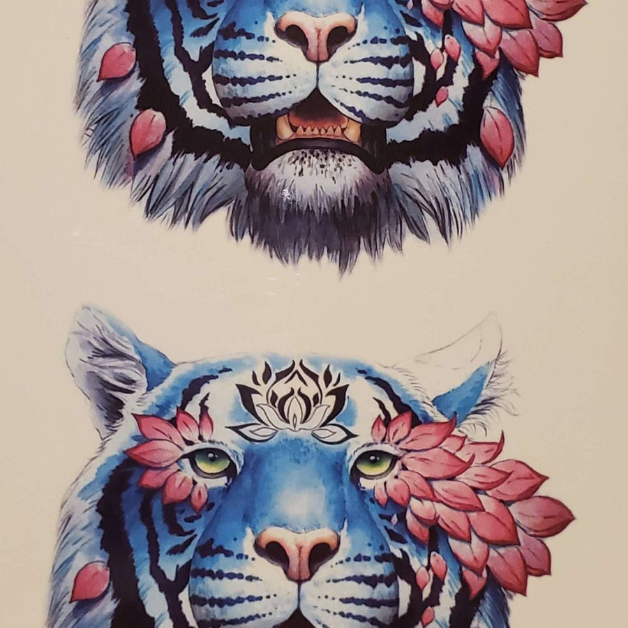Tiger Medium Multi Tattoo - 8186- 7.5"x 4.75"
