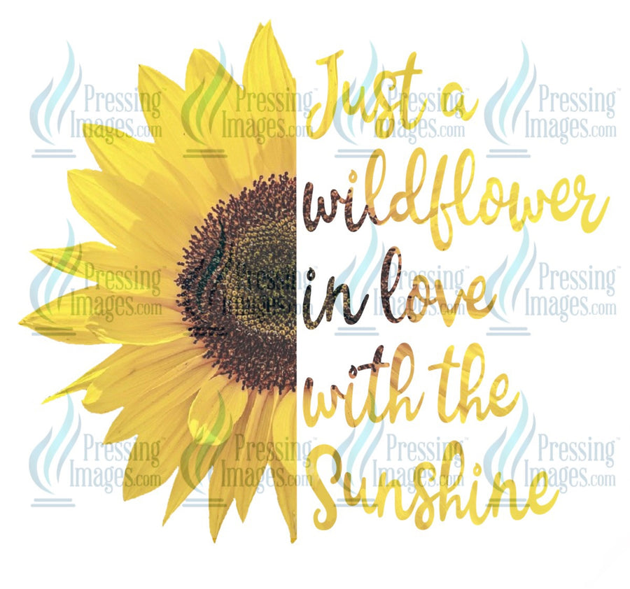 Decal: Just a wildflower in love with sunshine