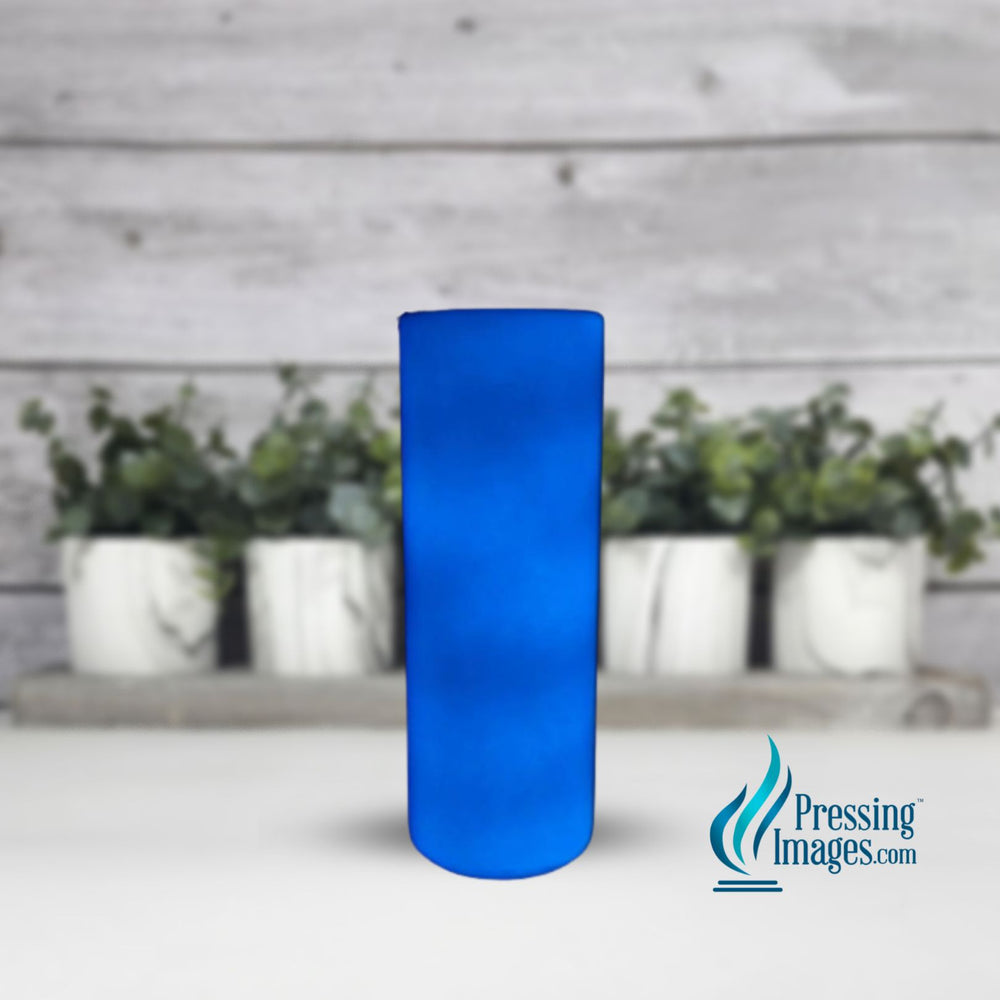 Sublimation | White/Blue Glow in the Dark 20oz Straight Skinny Sublimation Tumbler