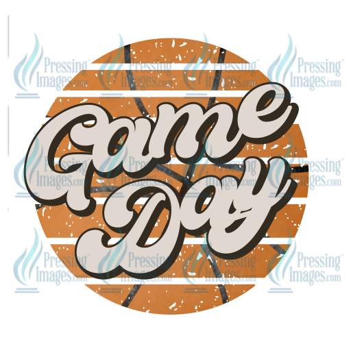 Decal: 1452 Retro Basket Ball Game Day
