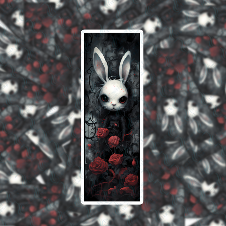 PI 0323 Gothic Bunny Bookmark Decal & Acrylic Blank