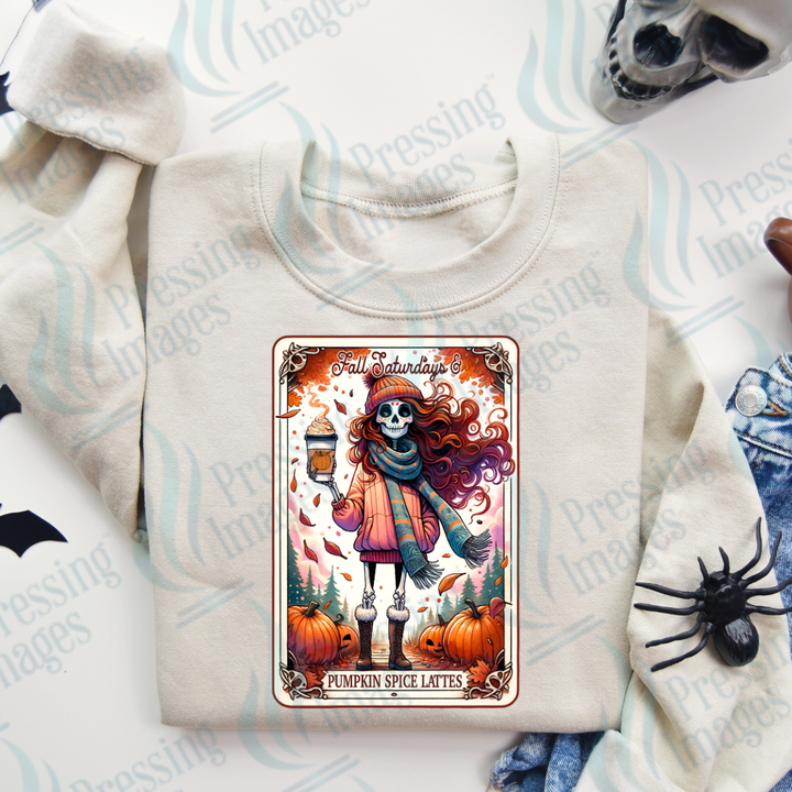 DTF 3216 Fall pumpkin latte tarot