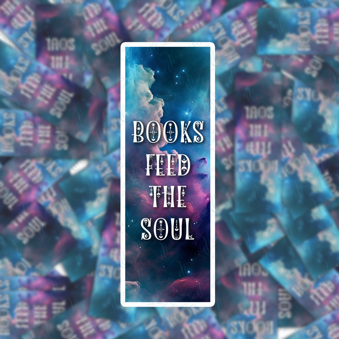 PI 0338 Books Feed the Soul Bookmark Decal & Acrylic Blank