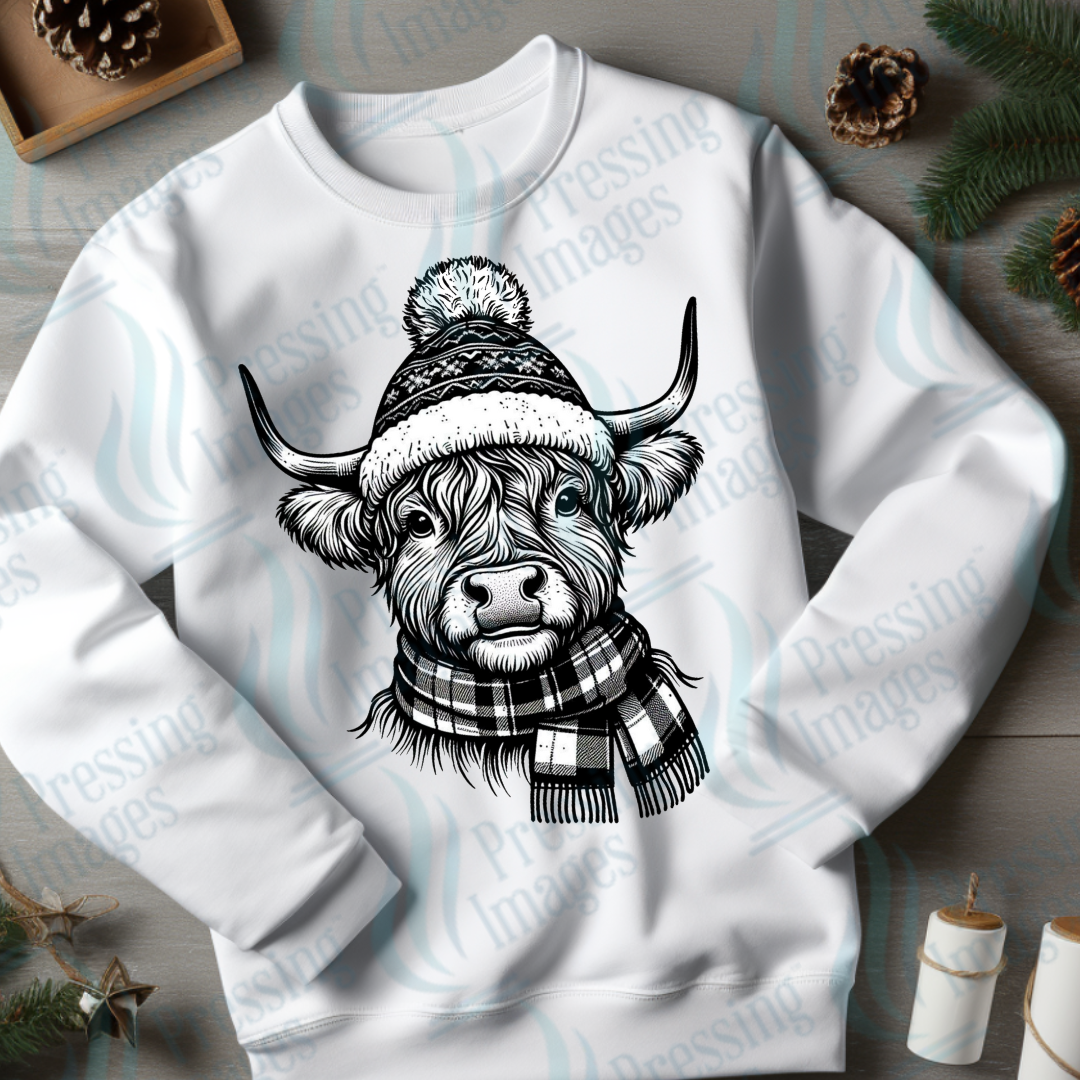 DTF 3273 Winter highland cow