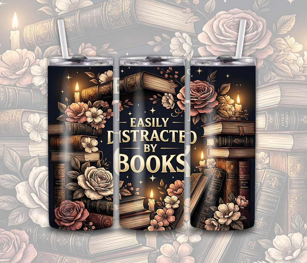 1074 Easily Distracted By Books