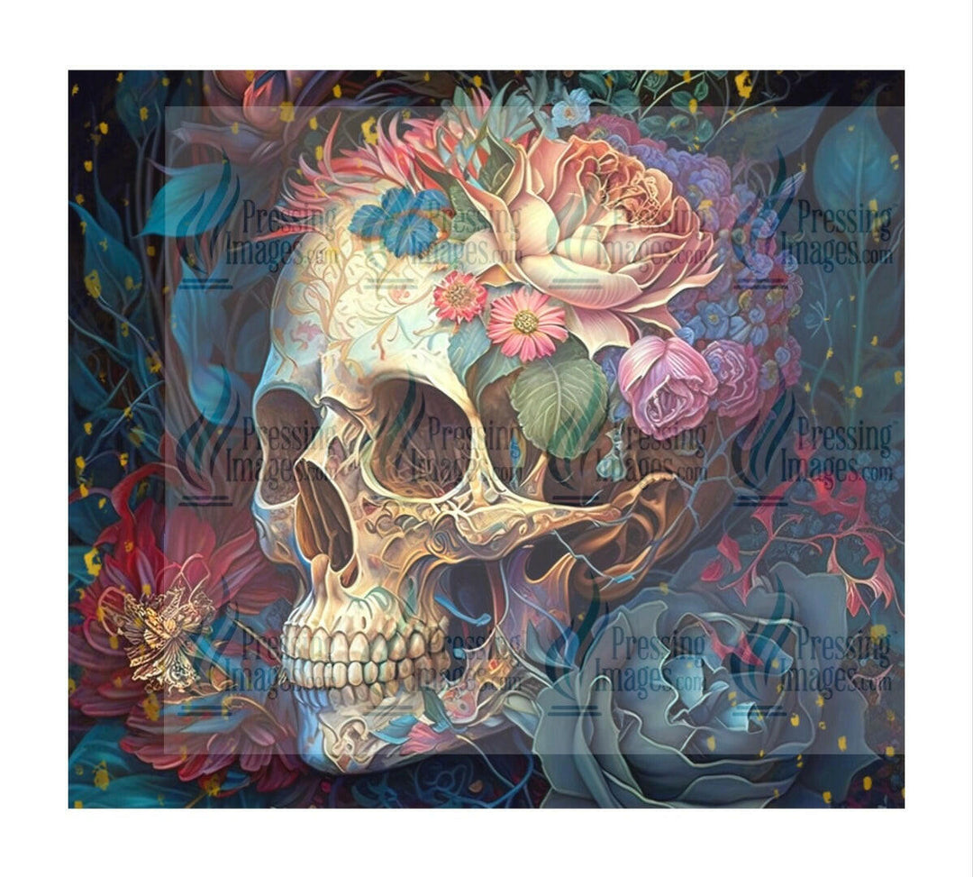 4948 Skull tumbler Wrap.