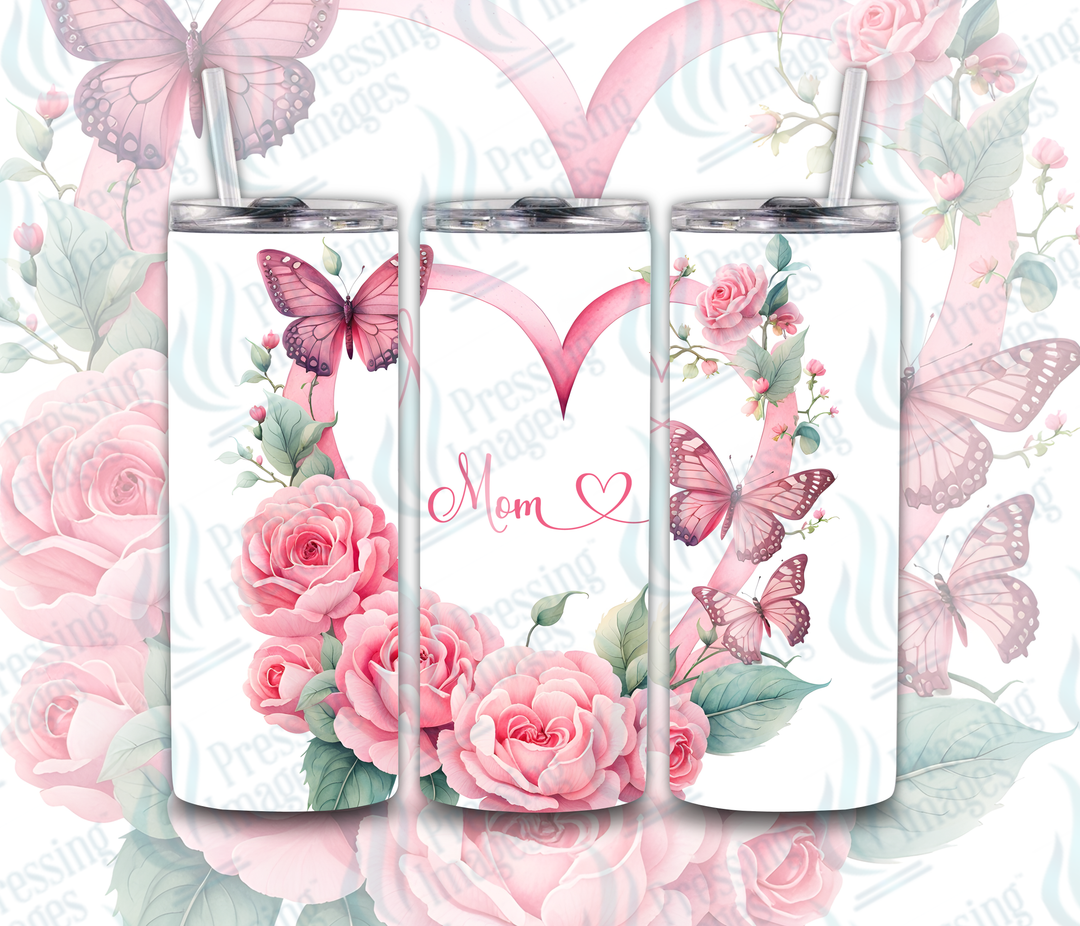 15030 Pink Floral Butterfly