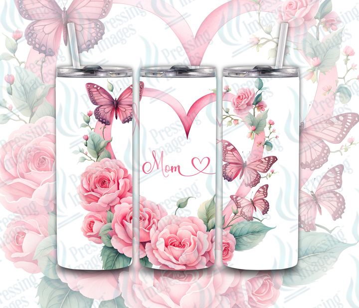 15030 Pink Floral Butterfly