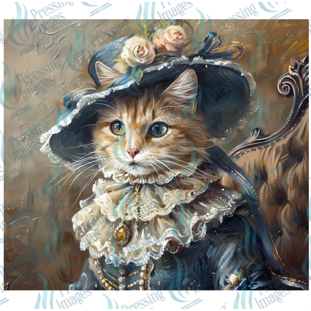 15047 Oil Painting Cat
