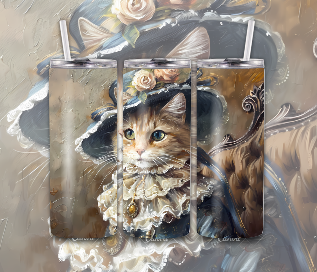 15047 Oil Painting Cat
