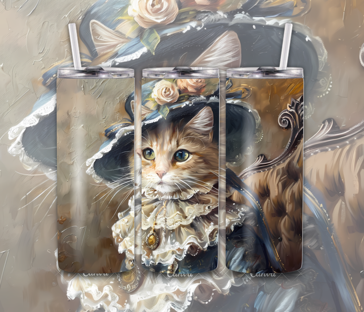 15047 Oil Painting Cat