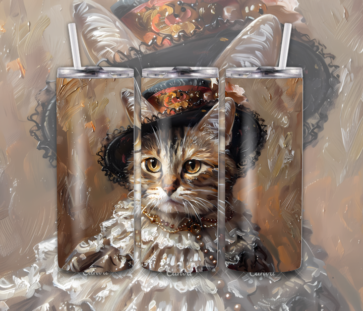 15047 Oil Painting Cat