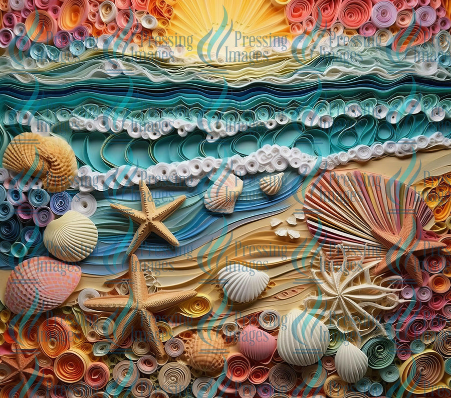 15075 3D Beach Tumbler Wrap.