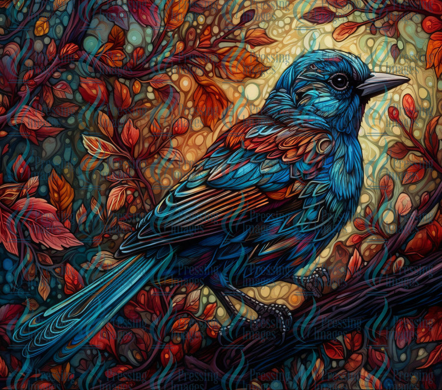 15097 Blue Bird Tumbler Wrap.