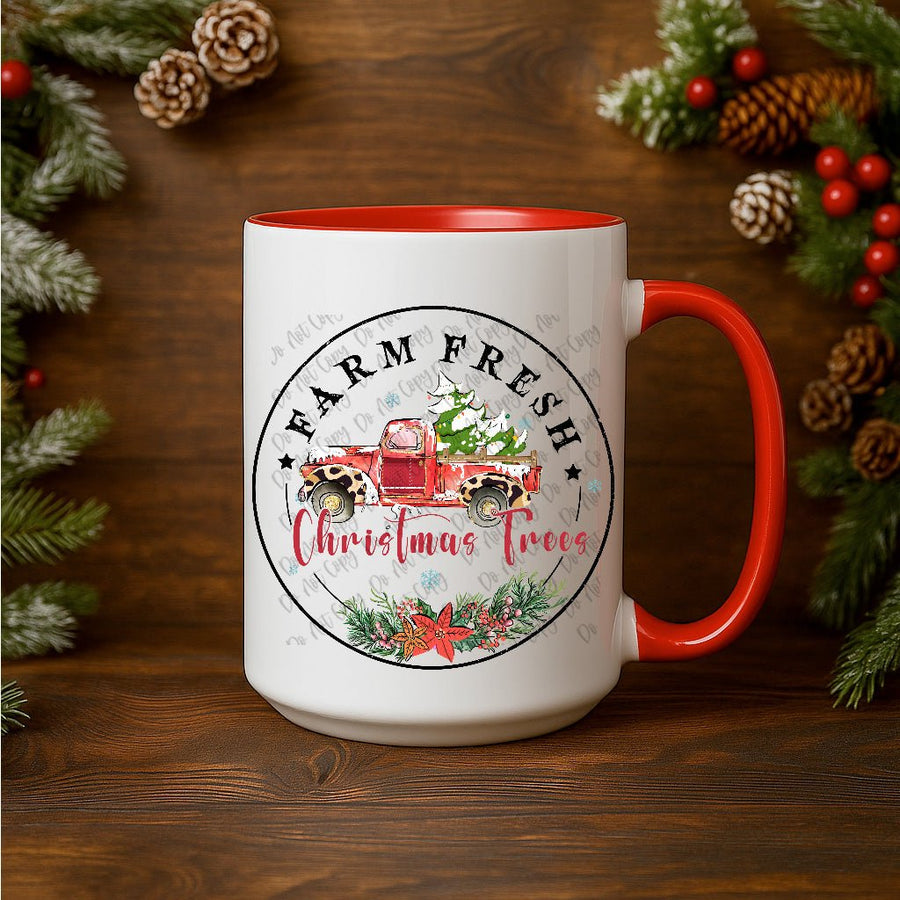 15oz Ceramic Mug - Farm Fresh - Pressing Images