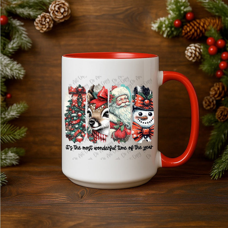 15oz Ceramic Mug - Most Wonderful Time - Pressing Images