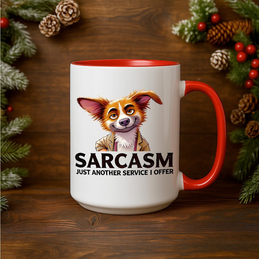 15oz Ceramic Mug - Sarcasm - Pressing Images