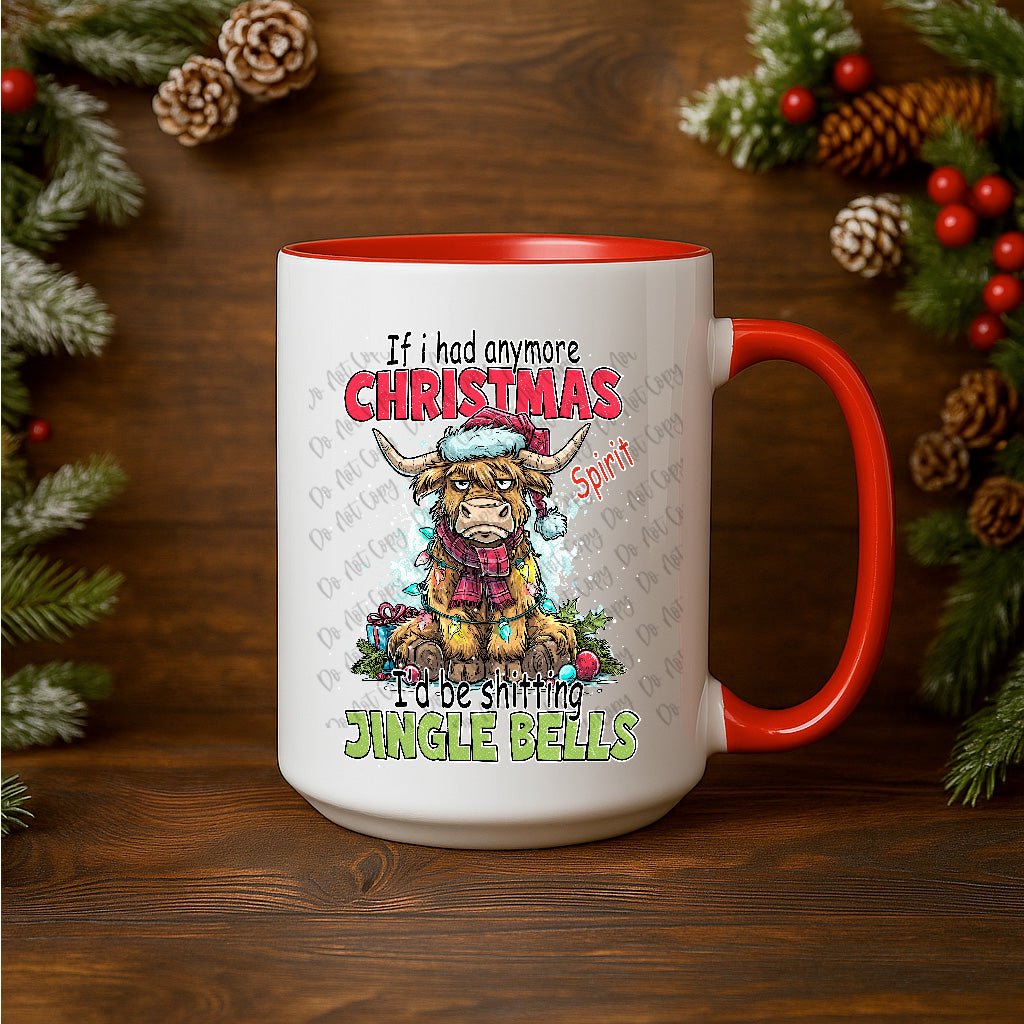 15oz Ceramic Mug - Shitting Jingle Bells - Pressing Images