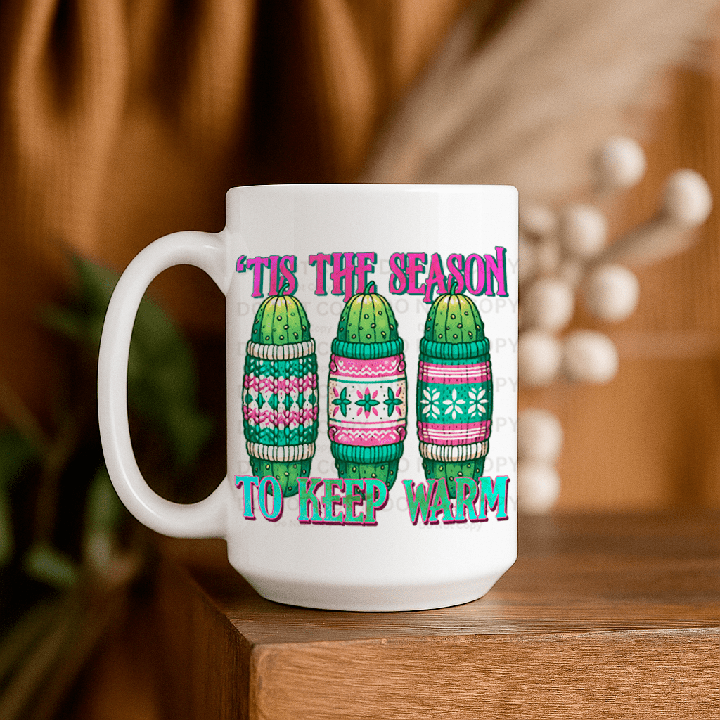 15oz Ceramic Mug - Tis The Season - Pressing Images
