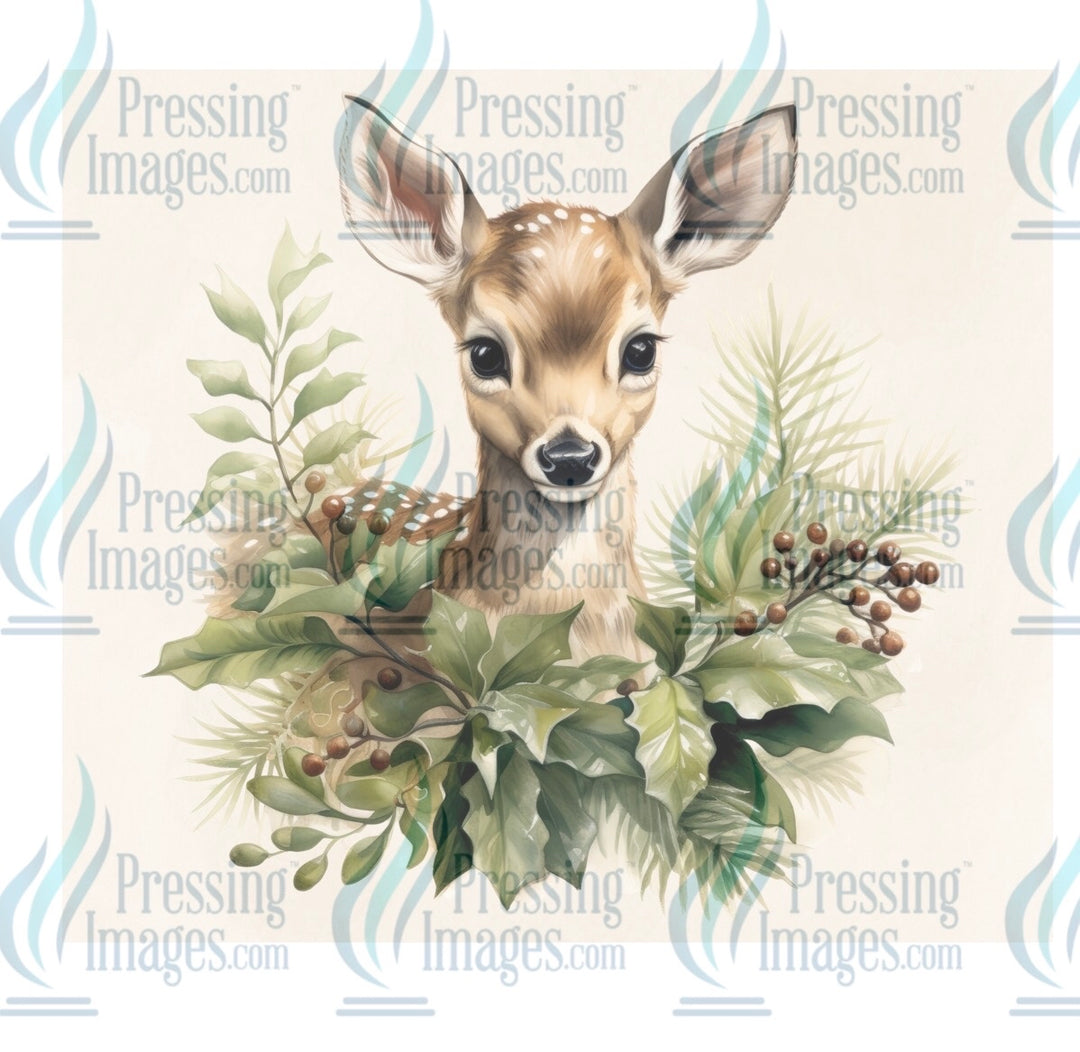 8338 Christmas deer tumbler wrap