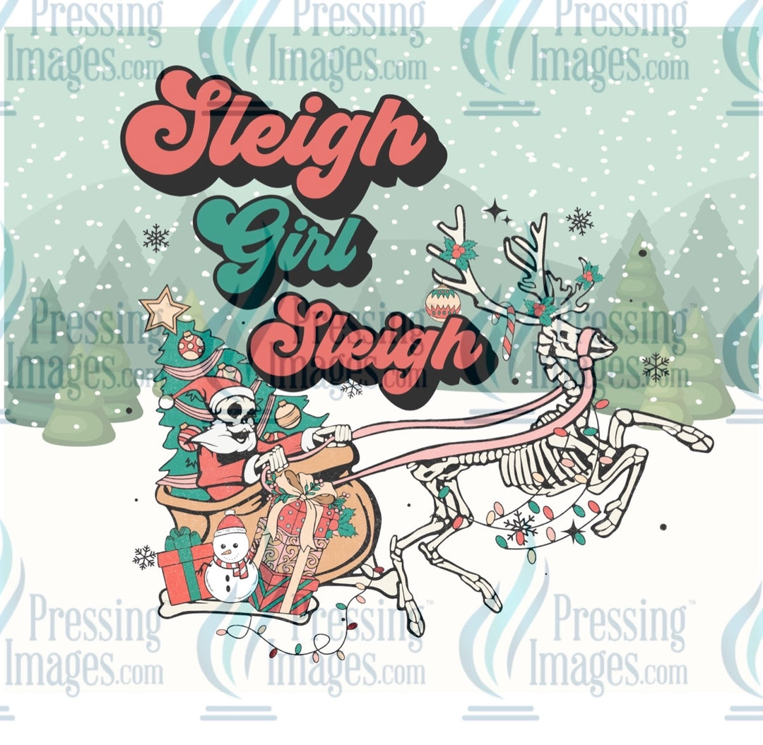 8366 Sleigh girl sleigh tumbler wrap