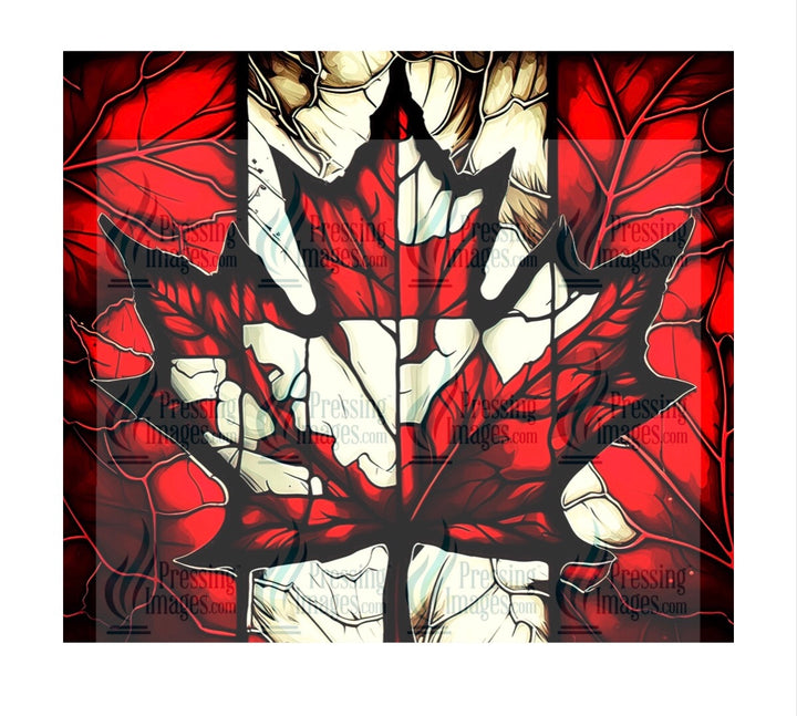 8007 Canada Flag tumbler Wrap