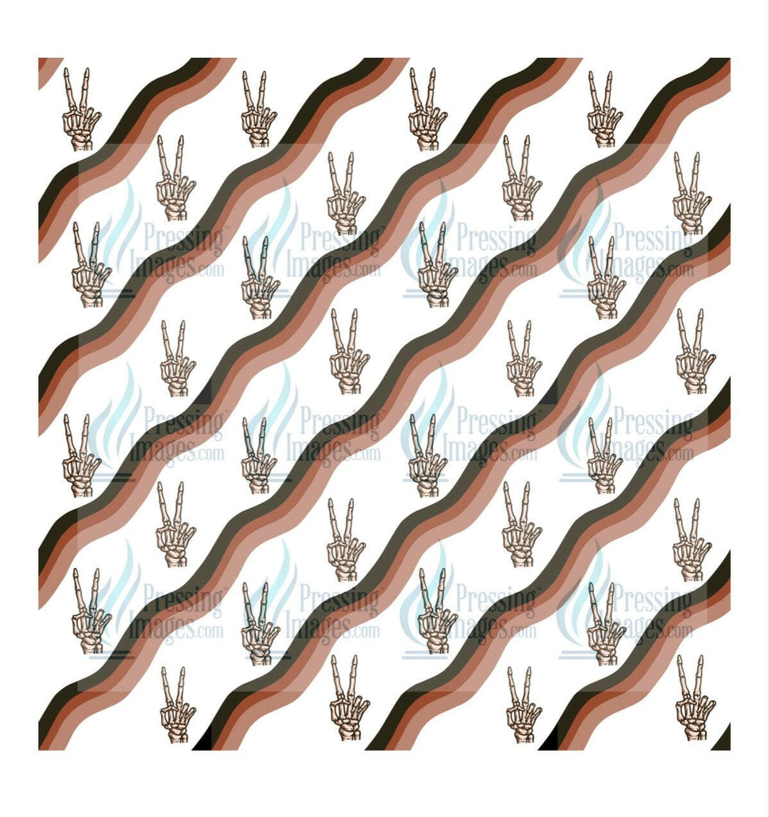 4831 Peace sign skull Tumbler Wrap.