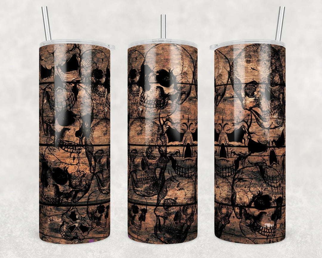 4951 Skull tumbler Wrap.