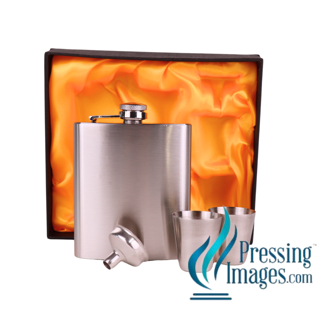 7oz Stainless Flask Set