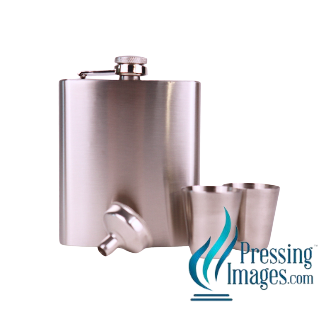 7oz Stainless Flask Set