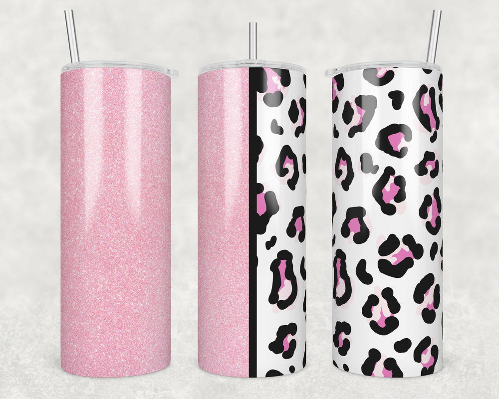 4838 Light pink leopard Tumbler Wrap.