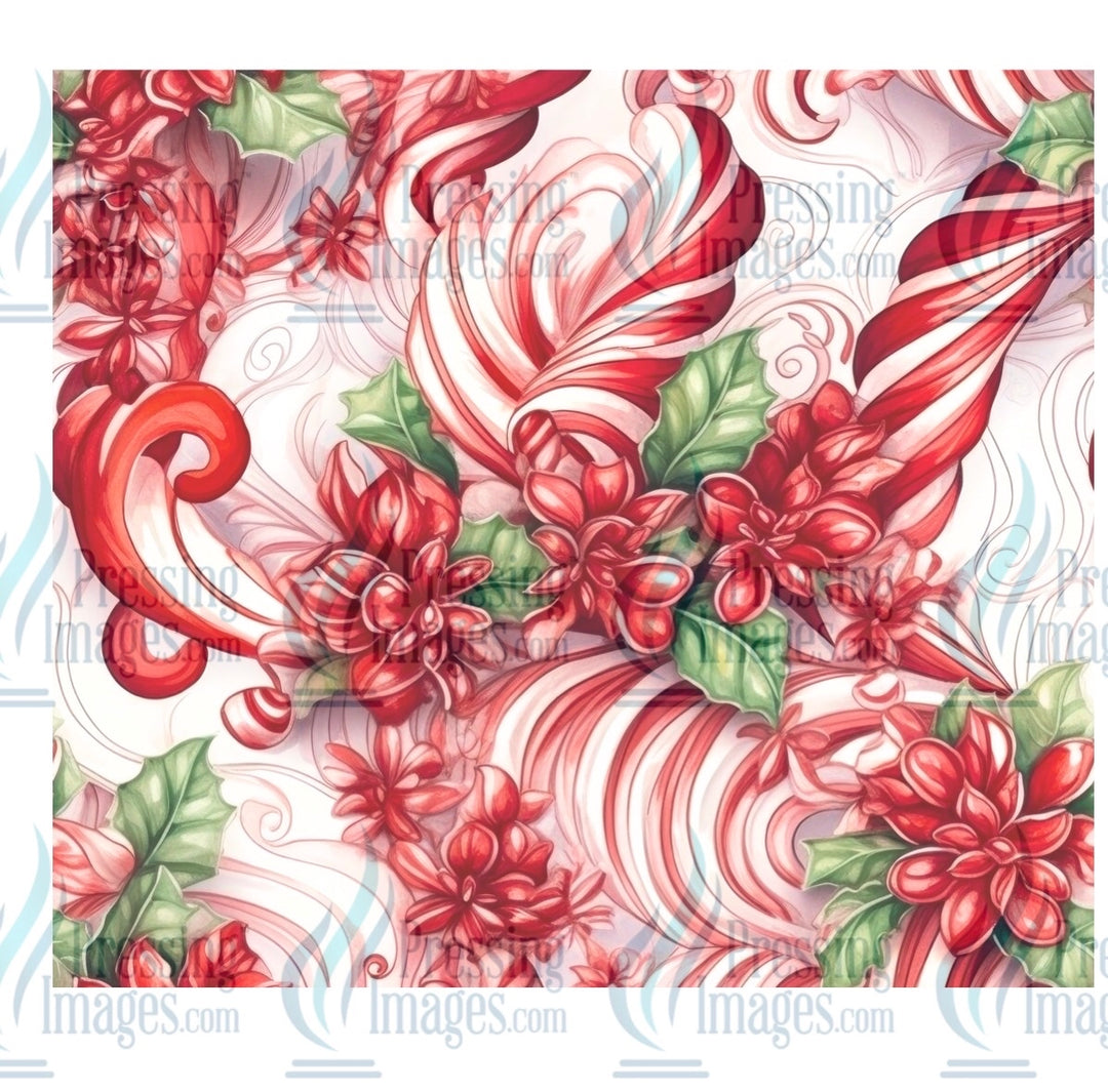 8346 Candy cane  tumbler wrap