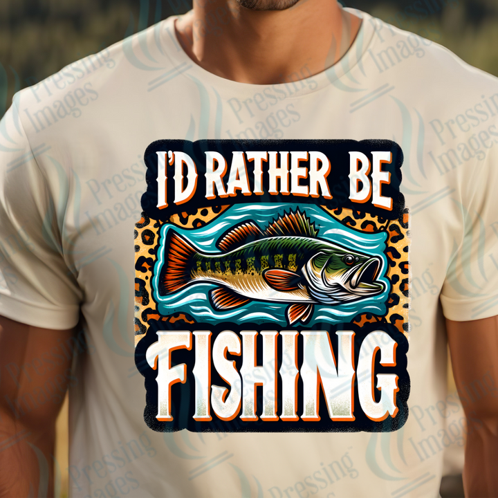 DTF 2446 Wall plaque I'd rather be fishing