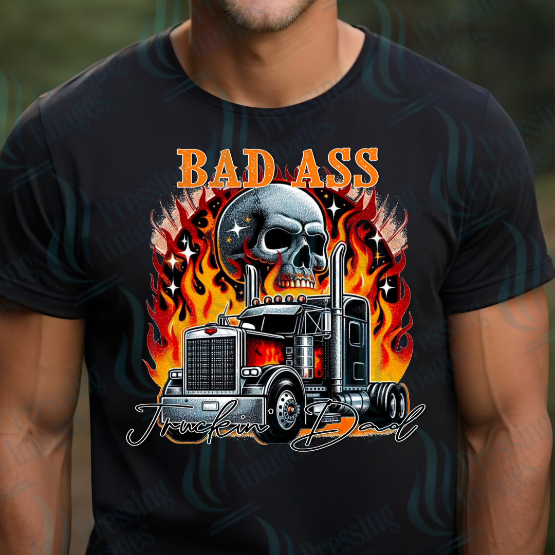 DTF 2637 Bad ass trucker dad