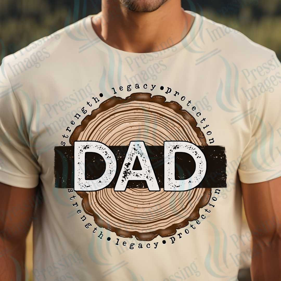 DTF 2685 Dad wood circle