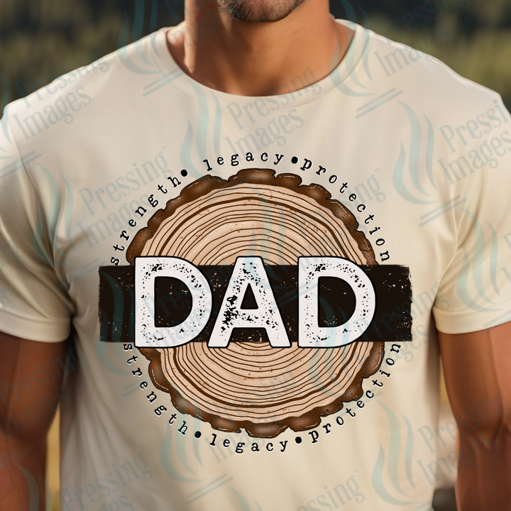 DTF 2685 Dad wood circle