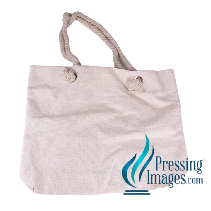 Heavy Linen Tote with Rope Handles