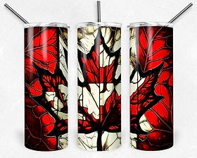 8007 Canada Flag tumbler Wrap