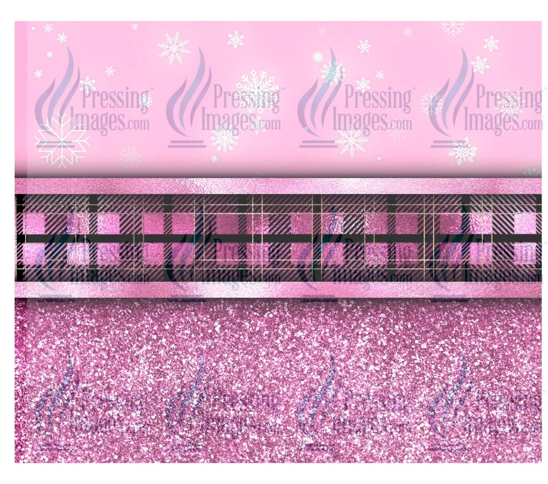 8409 pink plaid tumbler wrap