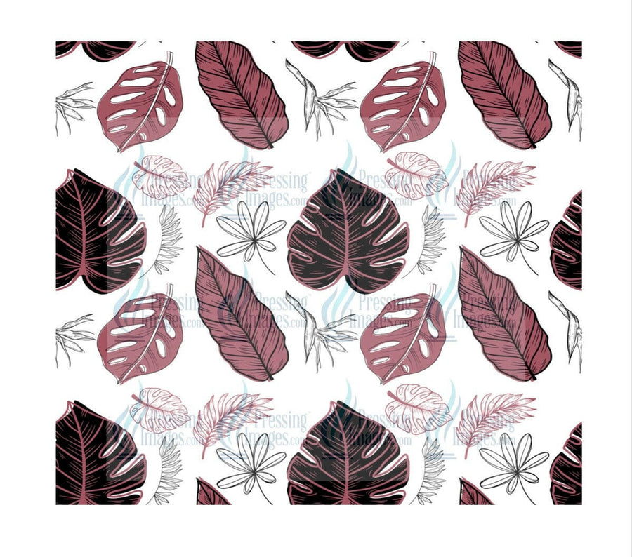 4795 Mauve leaves Tumbler Wrap.