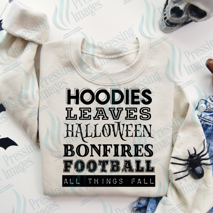 DTF 2978 Hoodies leaves halloween