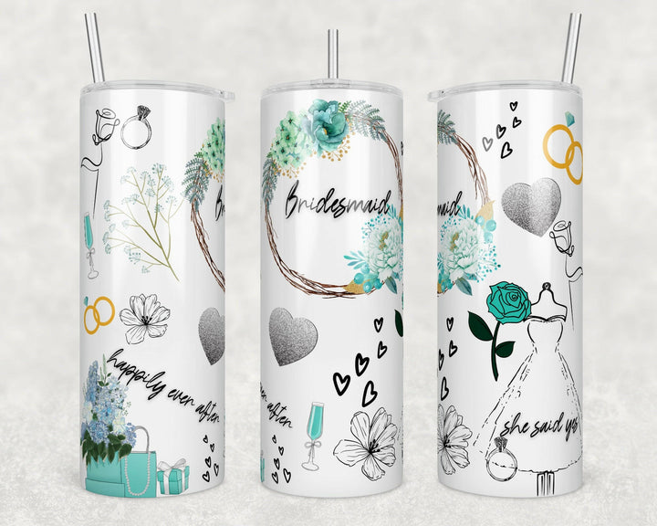 8004 Bridesmaid tumbler Wrap.