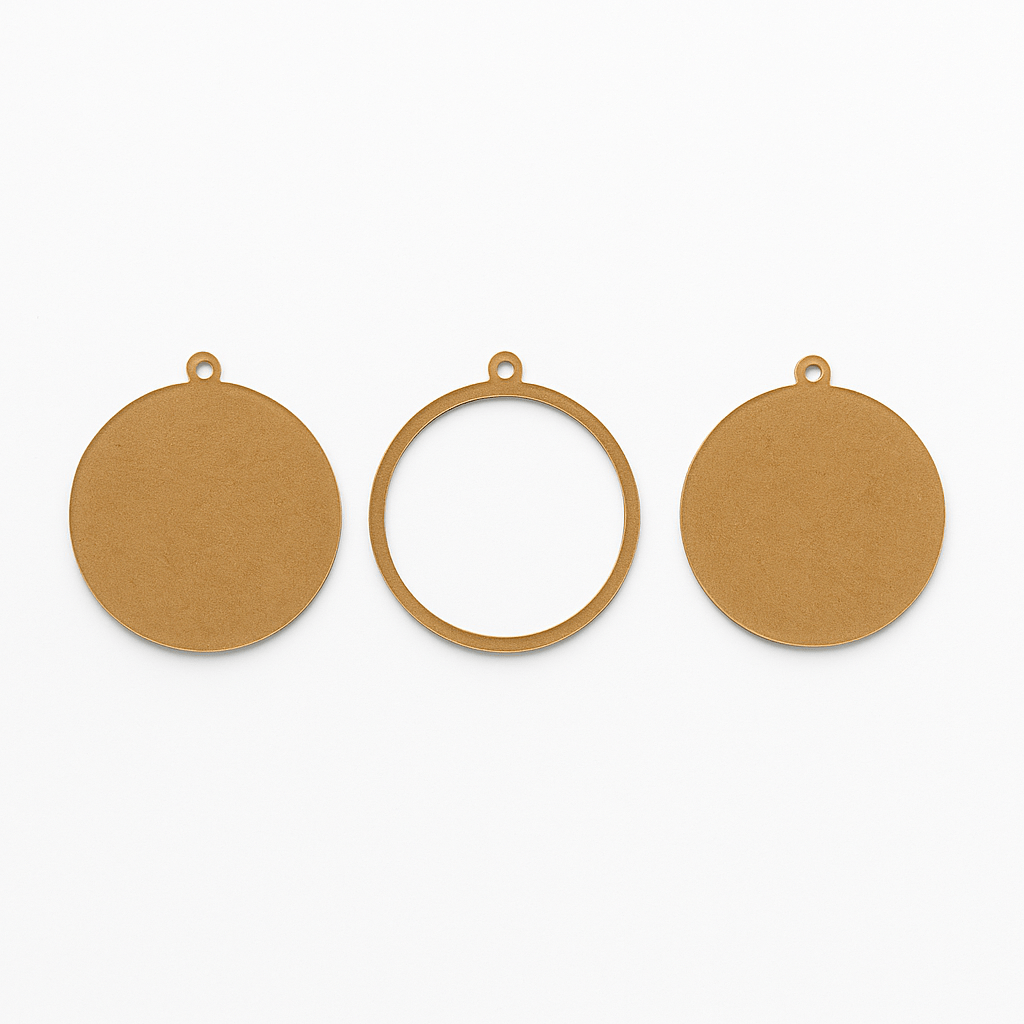 3 Piece Acrylic Shaker Ornament - Pressing Images