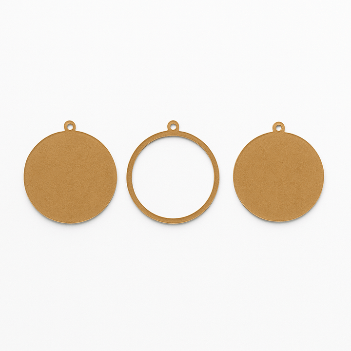 3 Piece Acrylic Shaker Ornament - Pressing Images