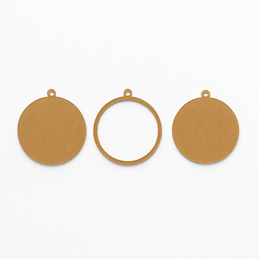 3 Piece Acrylic Shaker Ornament - Pressing Images