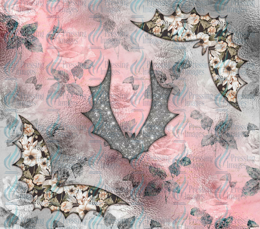 33305 Floral Bats Tumbler Wrap.